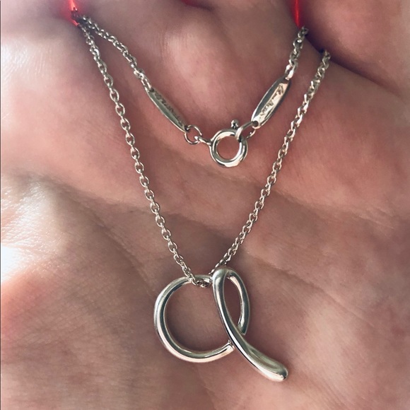 SOLD Tiffany & Co Alphabet Letter A Necklace with BOX RIBBON - Picture 12 of 12